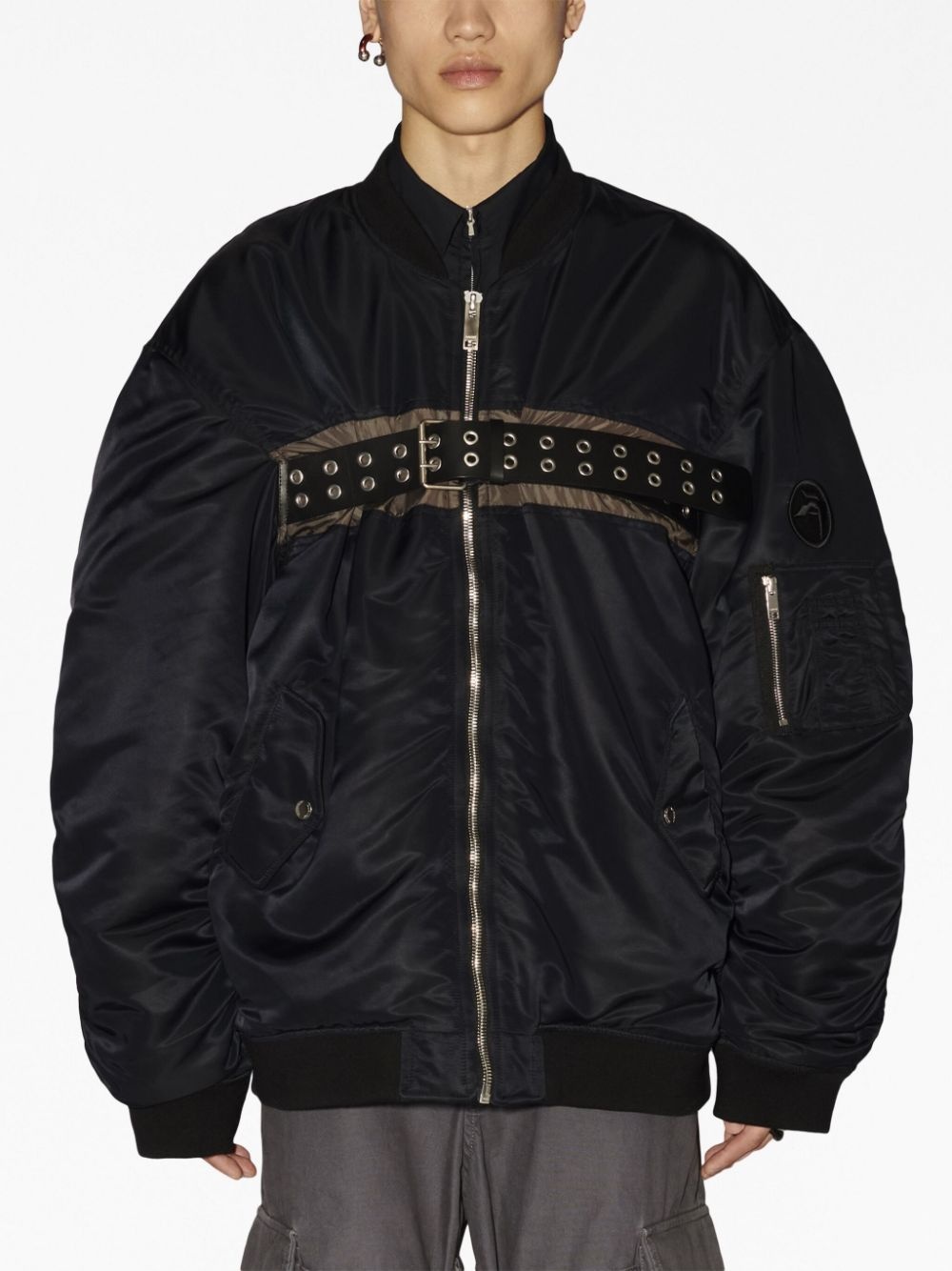 belted bomber jacket - 3