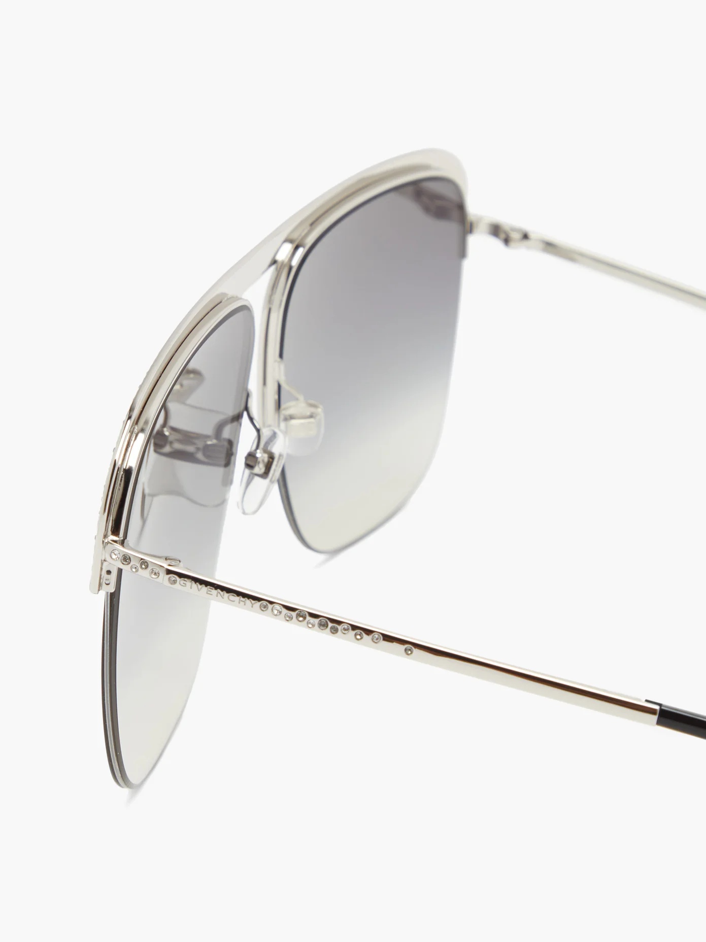 GV 7173/S crystal & metal aviator sunglasses - 2