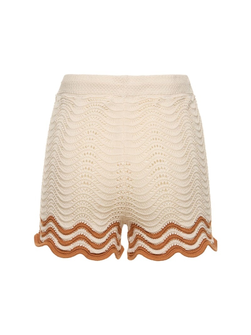 Junie textured cotton knit shorts - 3