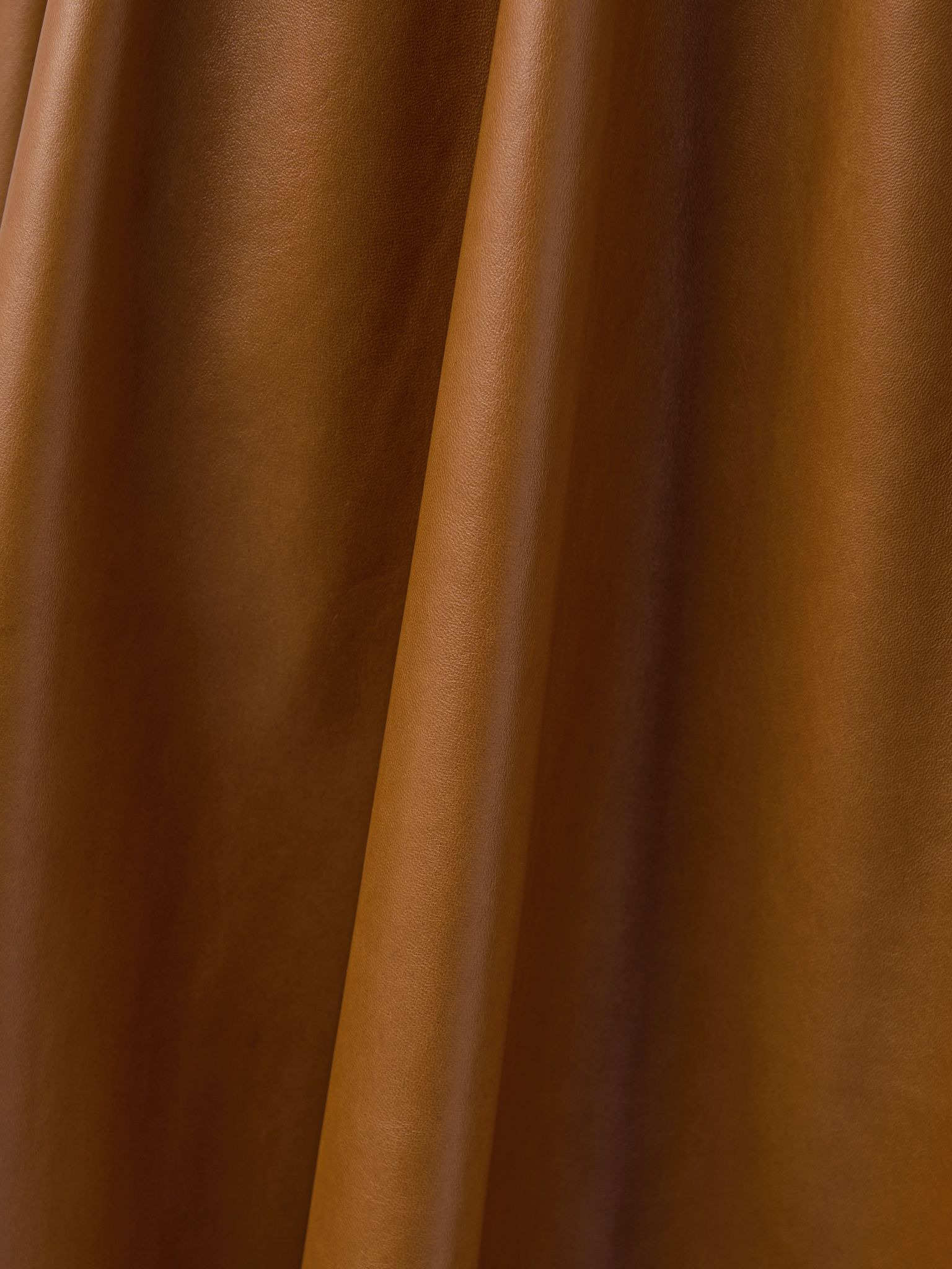 Tiered leather midi skirt Brown - 5