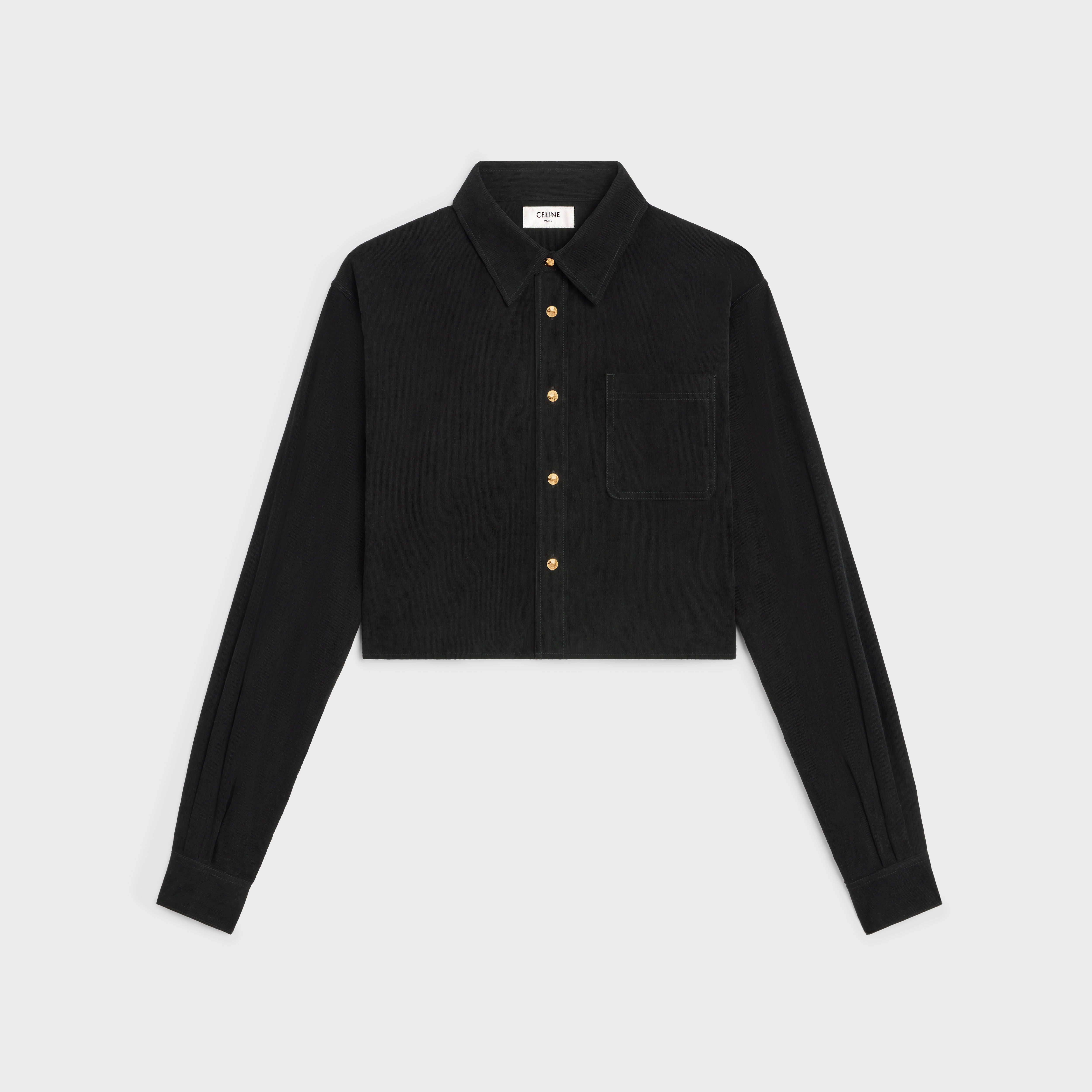 cropped shirt in corduroy - 1