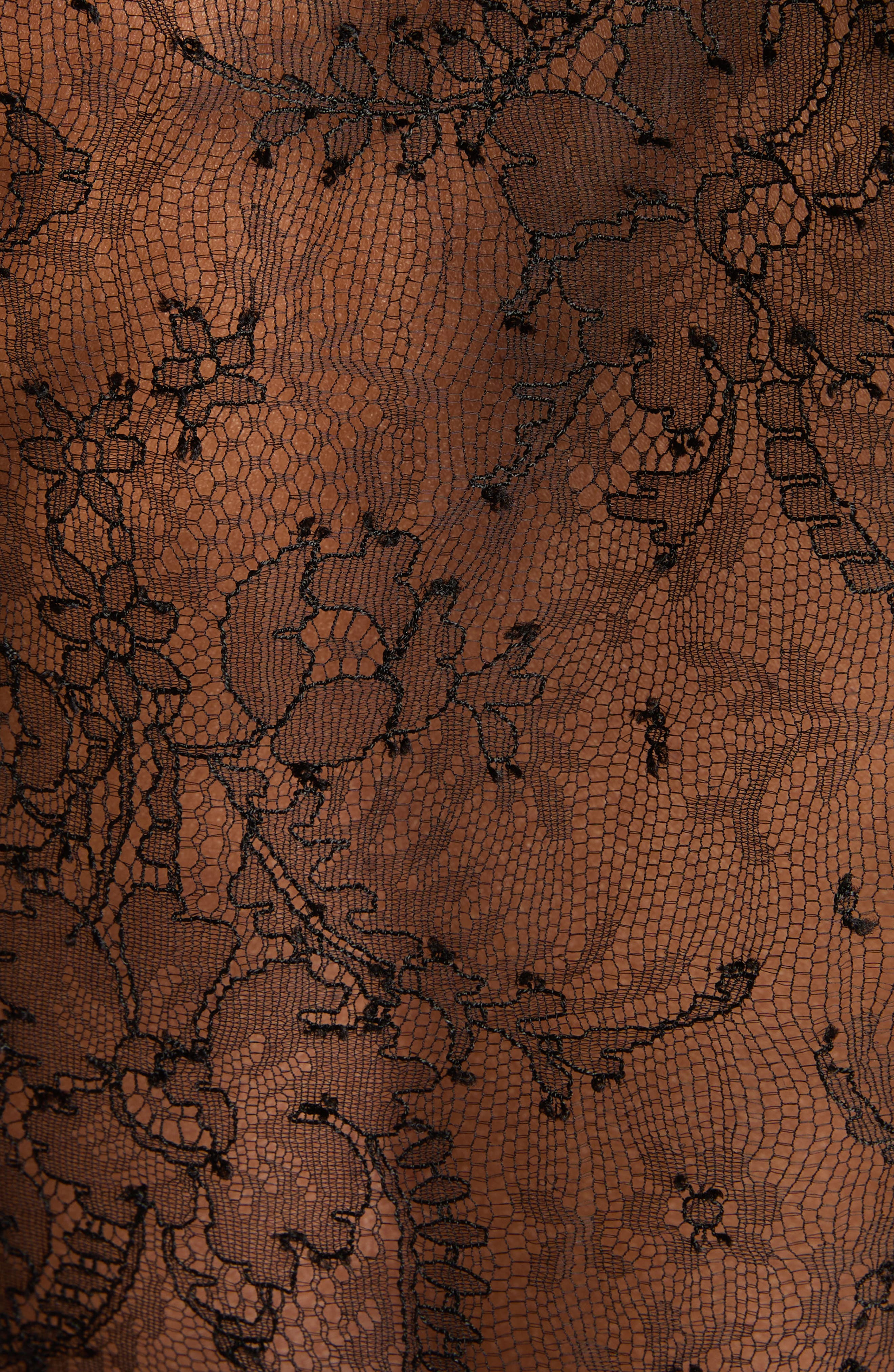 McQueen Sleeveless Sheer Floral Lace Top in Black at Nordstrom - 6