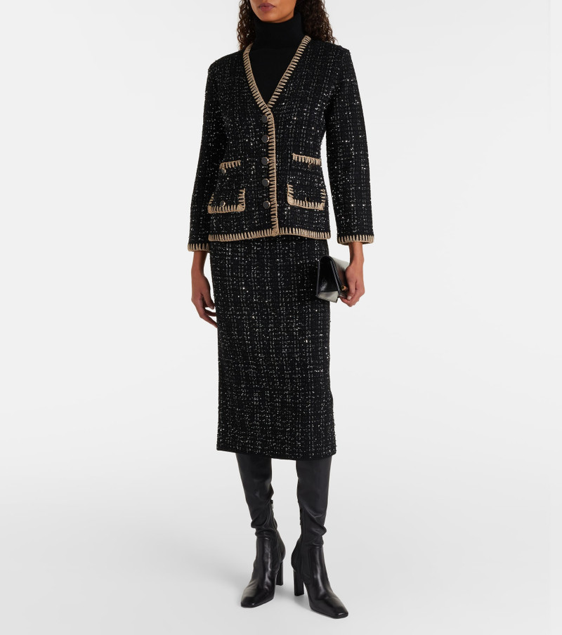 VERONICA BEARD Corbin tweed midi skirt outlook