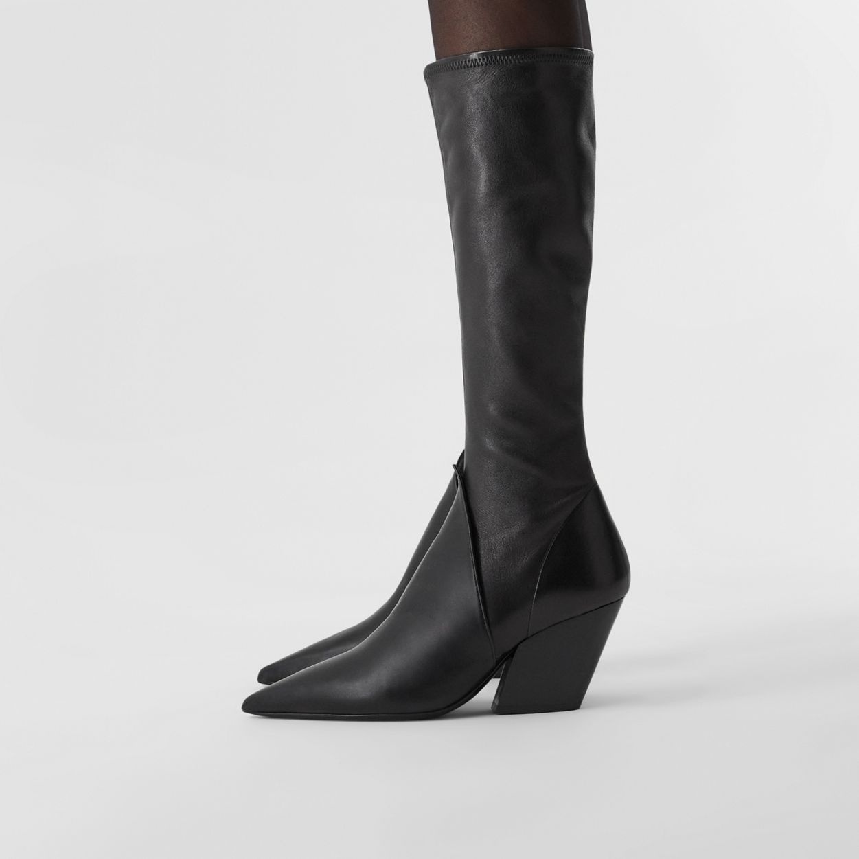 Panelled Lambskin Knee-high Boots - 4