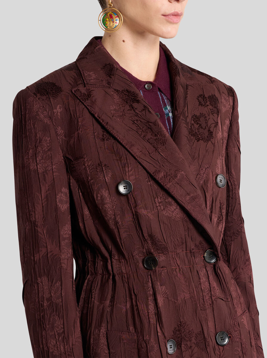 DOUBLE-BREASTED COAT WITH FLORAL EMBROIDERY - 2