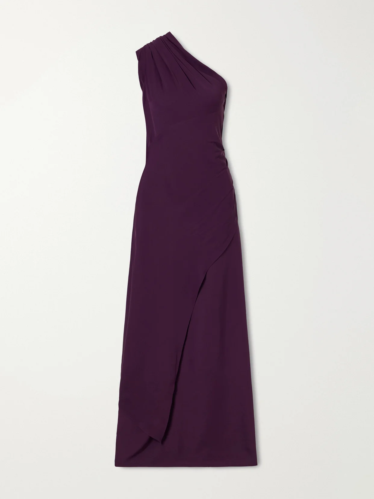 One-shoulder Satin Gown - 1