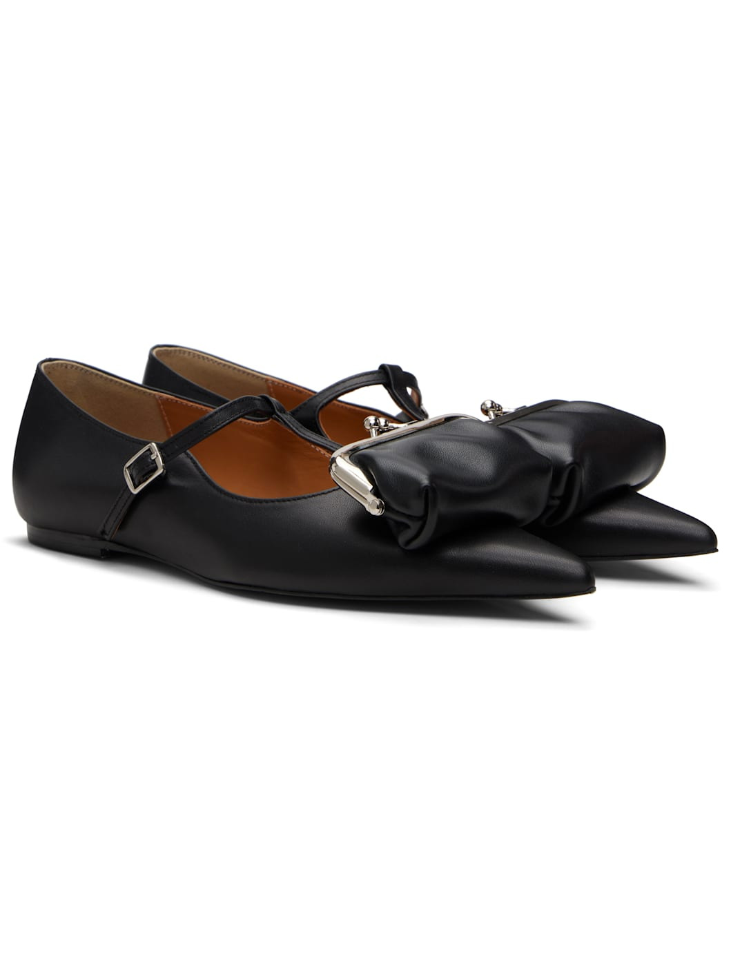 Black Coin Purse Mary Jane Ballerina Flats - 4