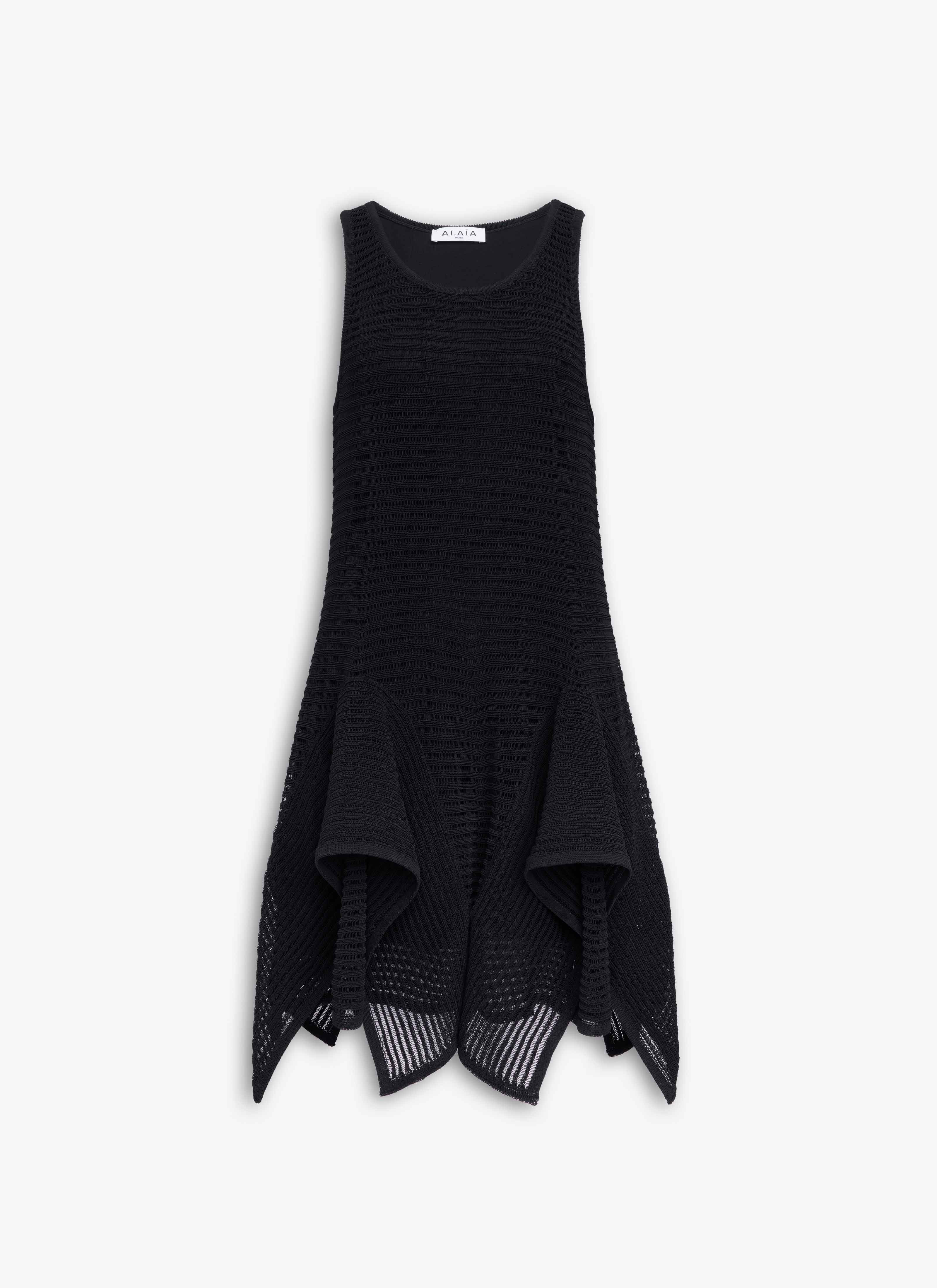 KNIT SHORT RUFFLE DRESS - 1
