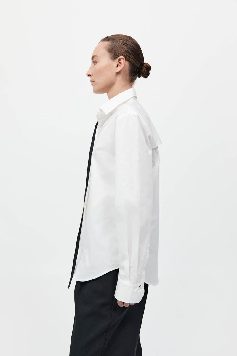 Detachable Tie Shirt - White 5