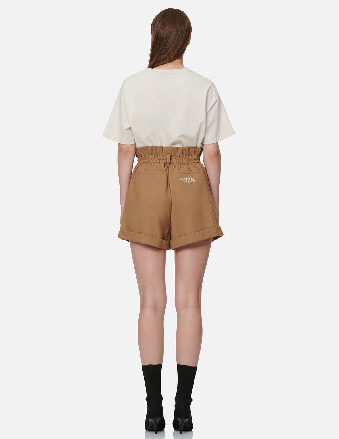 Front Pleat Paper Bag Shorts - 6