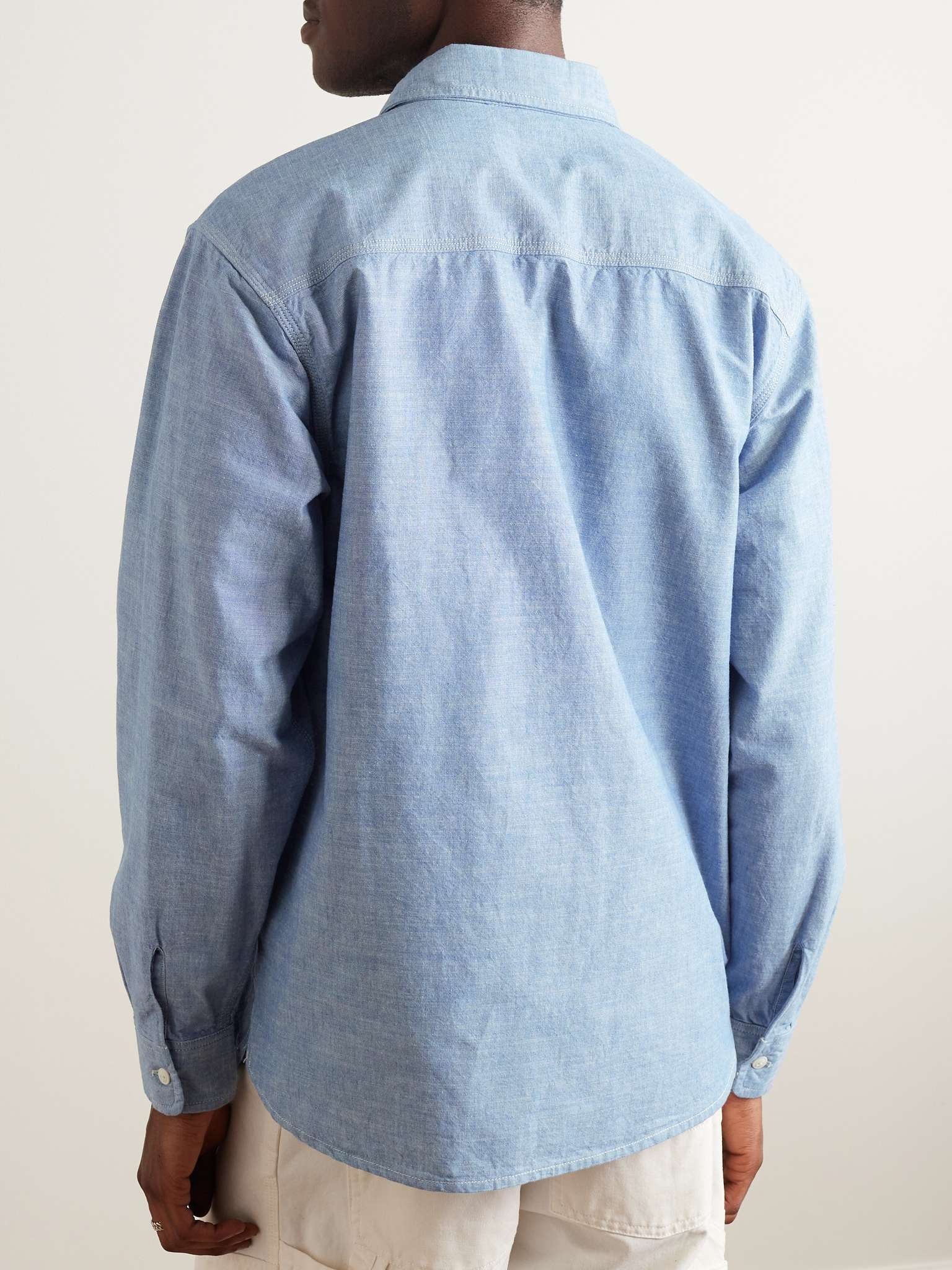 Clink Heart Logo-Appliquéd Cotton-Chambray Shirt - 4