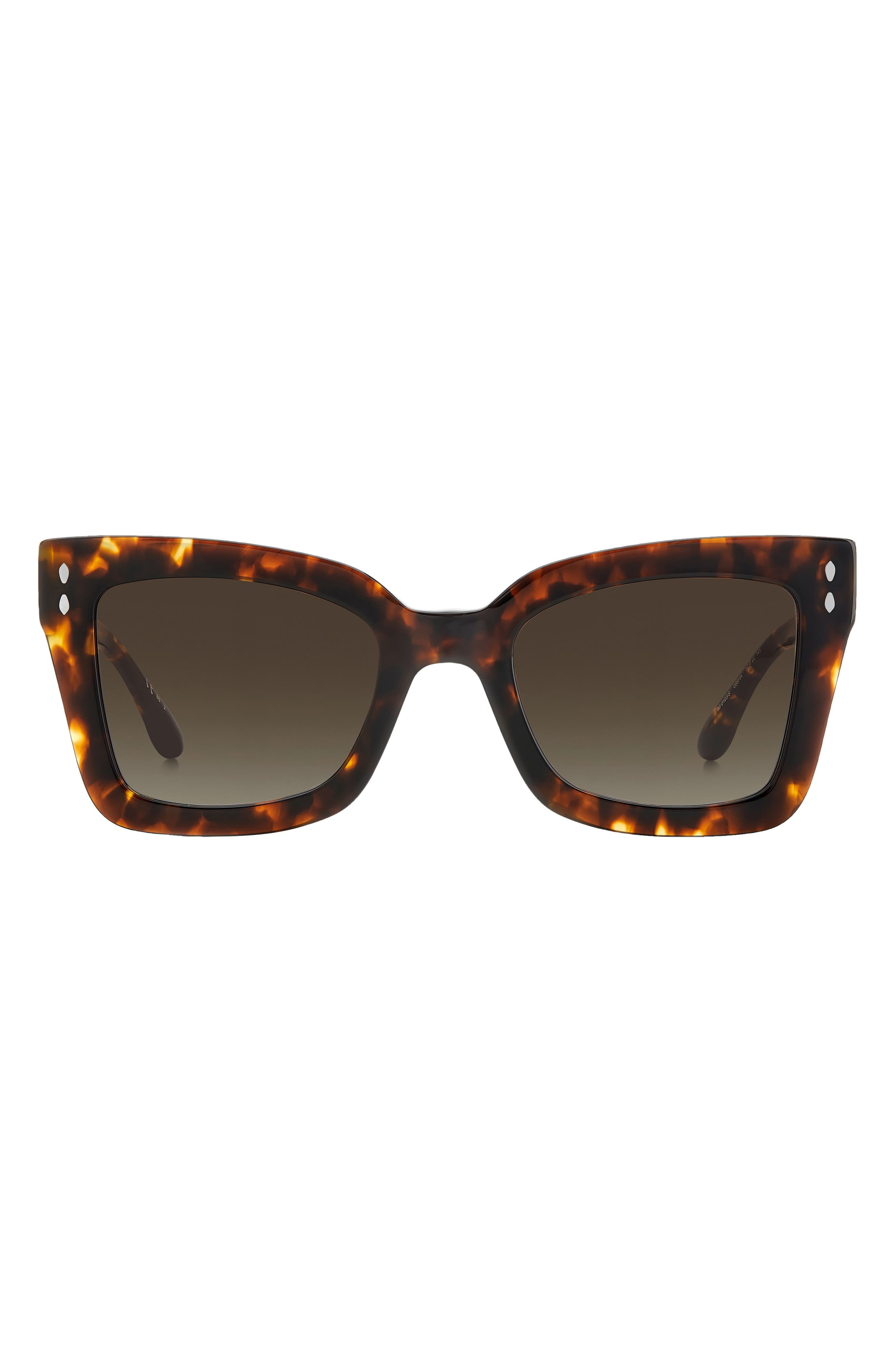 Isabel Marant 52mm Flared Rectangular Sunglasses in Havana /Brown Gradient at Nordstrom - 1