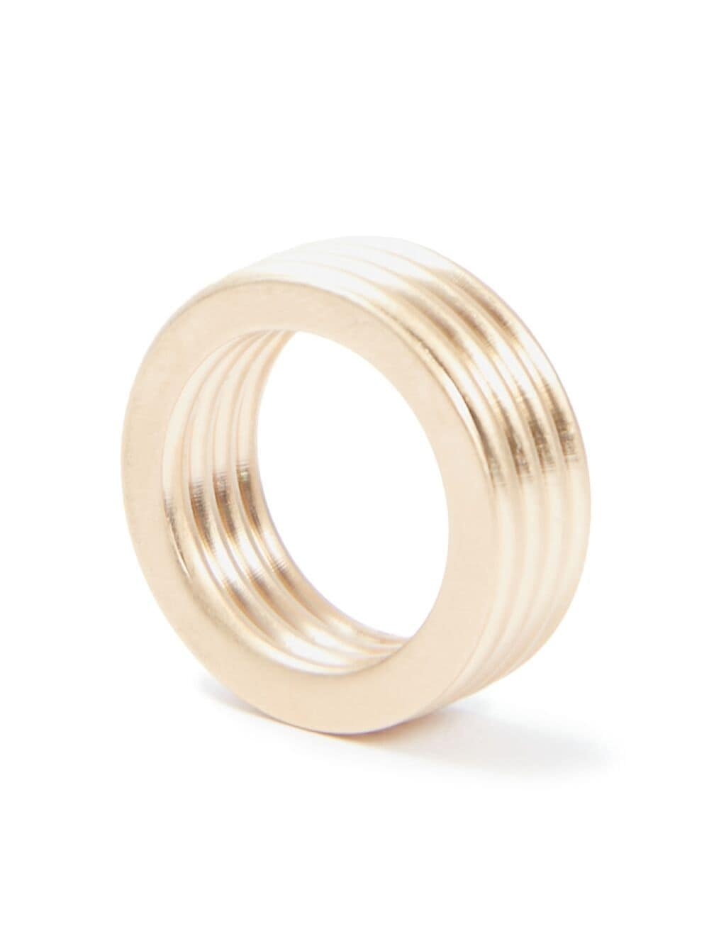 polished ribbed ring - 2