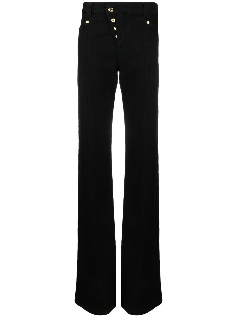 high-rise flared trousers - 1