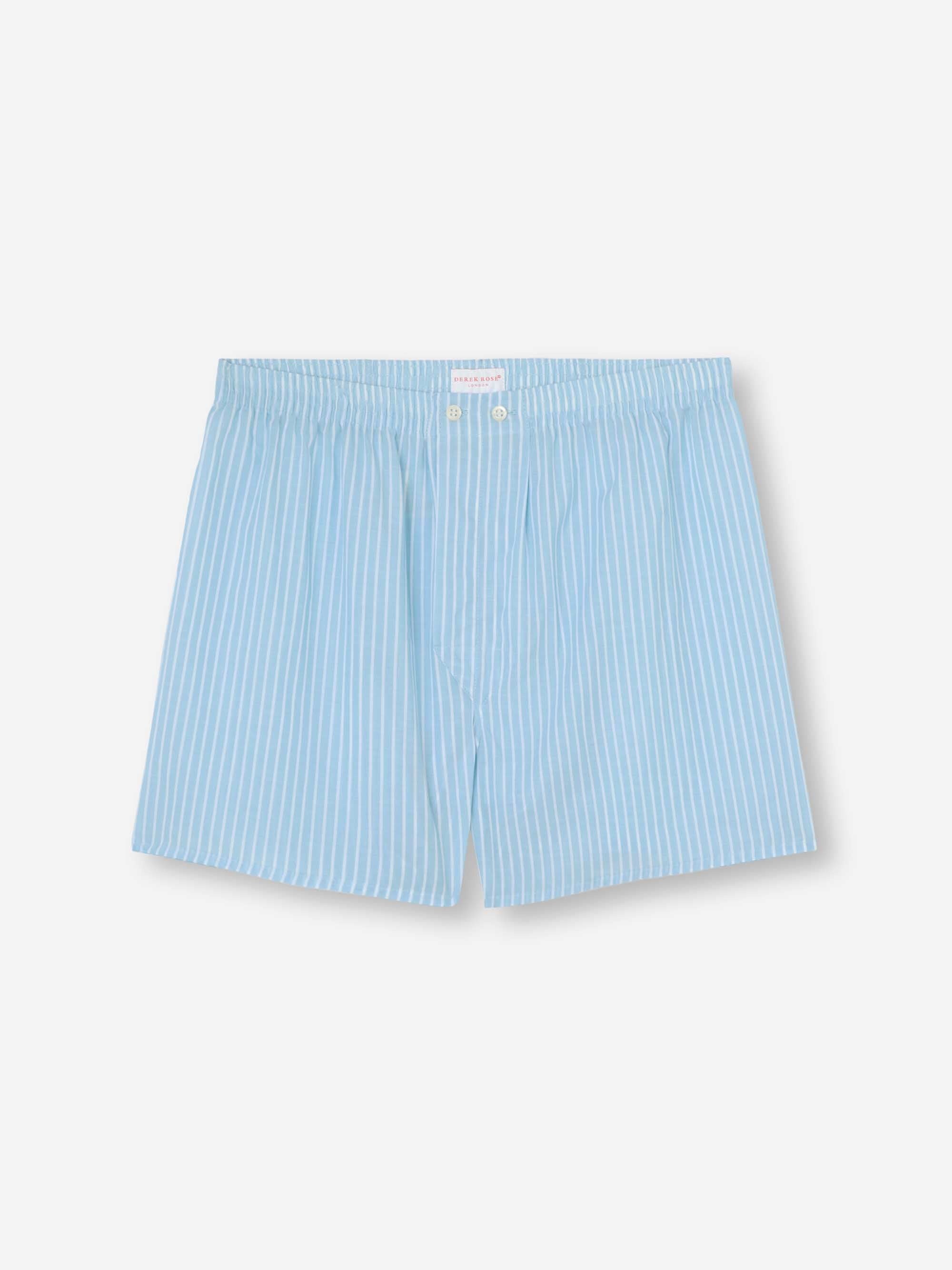 Men's Classic Fit Boxers Amalfi 21 Cotton Batiste Blue - 2