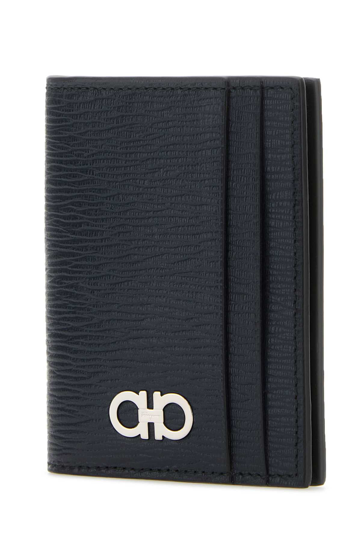 Salvatore Ferragamo Men Black Leather Card Holder - 2
