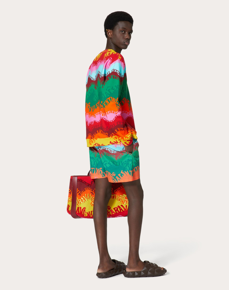 Valentino VALENTINO WAVES MULTICOLOR PRINT NYLON SWIMSUIT outlook