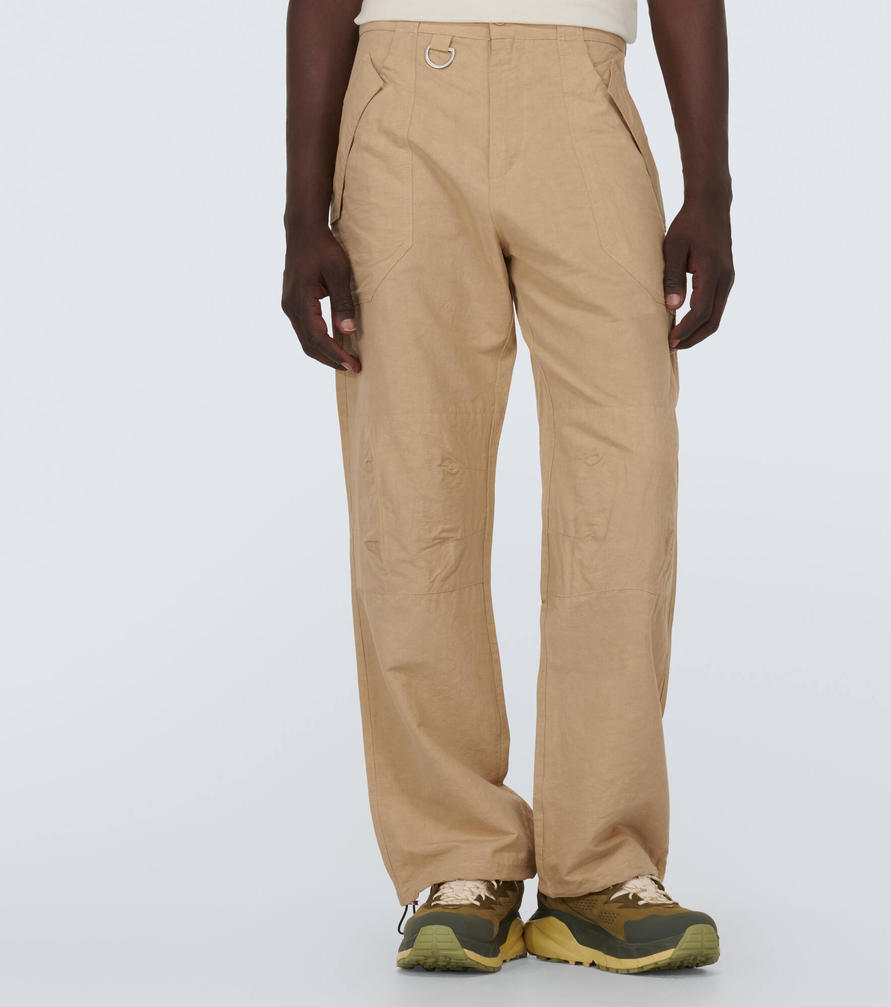 Stymir cotton and linen-blend straight pants - 3
