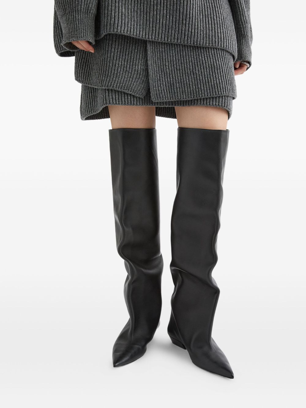 leather knee-high boots - 4