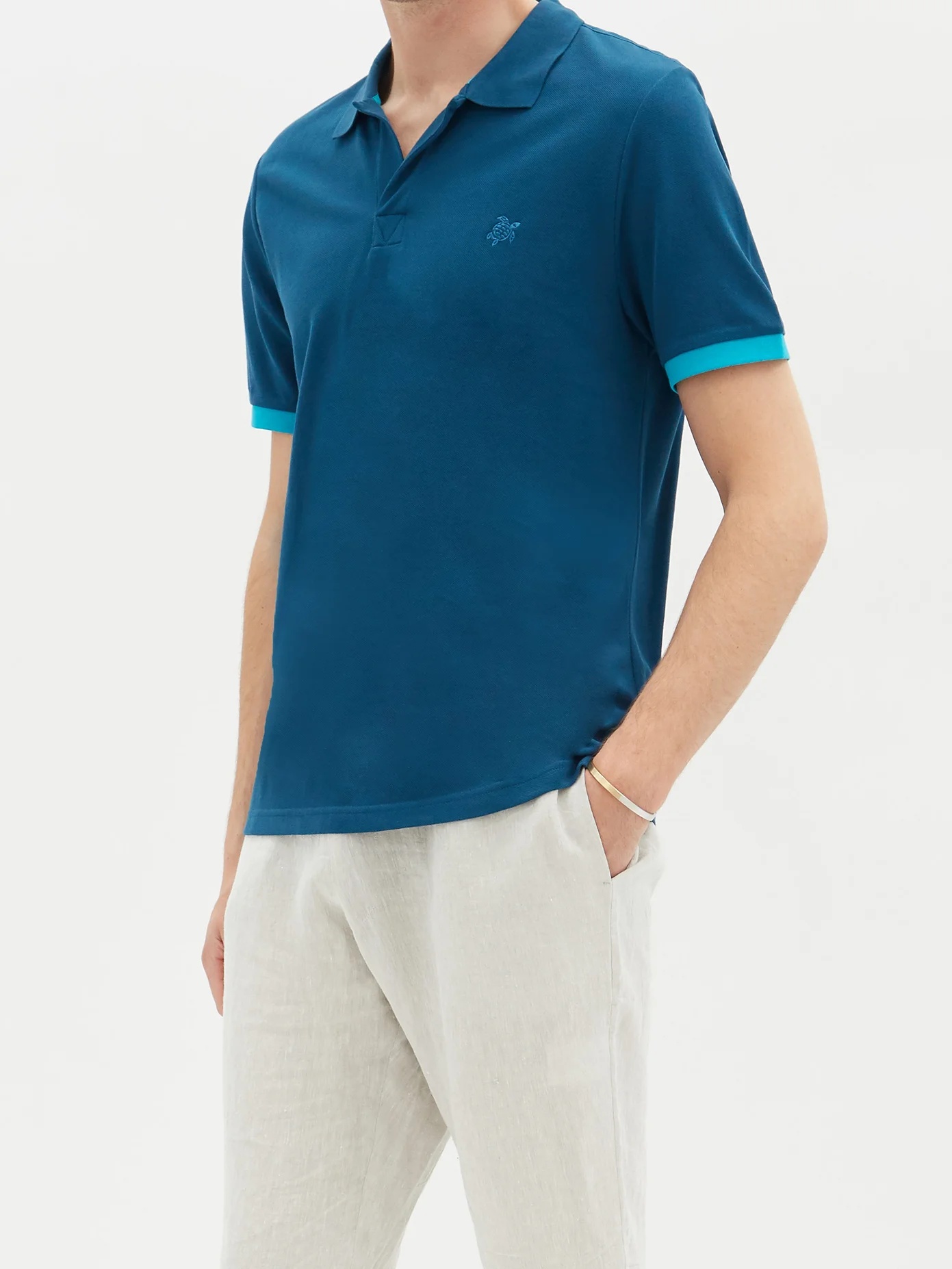 Palan logo-embroidered cotton polo shirt - 6