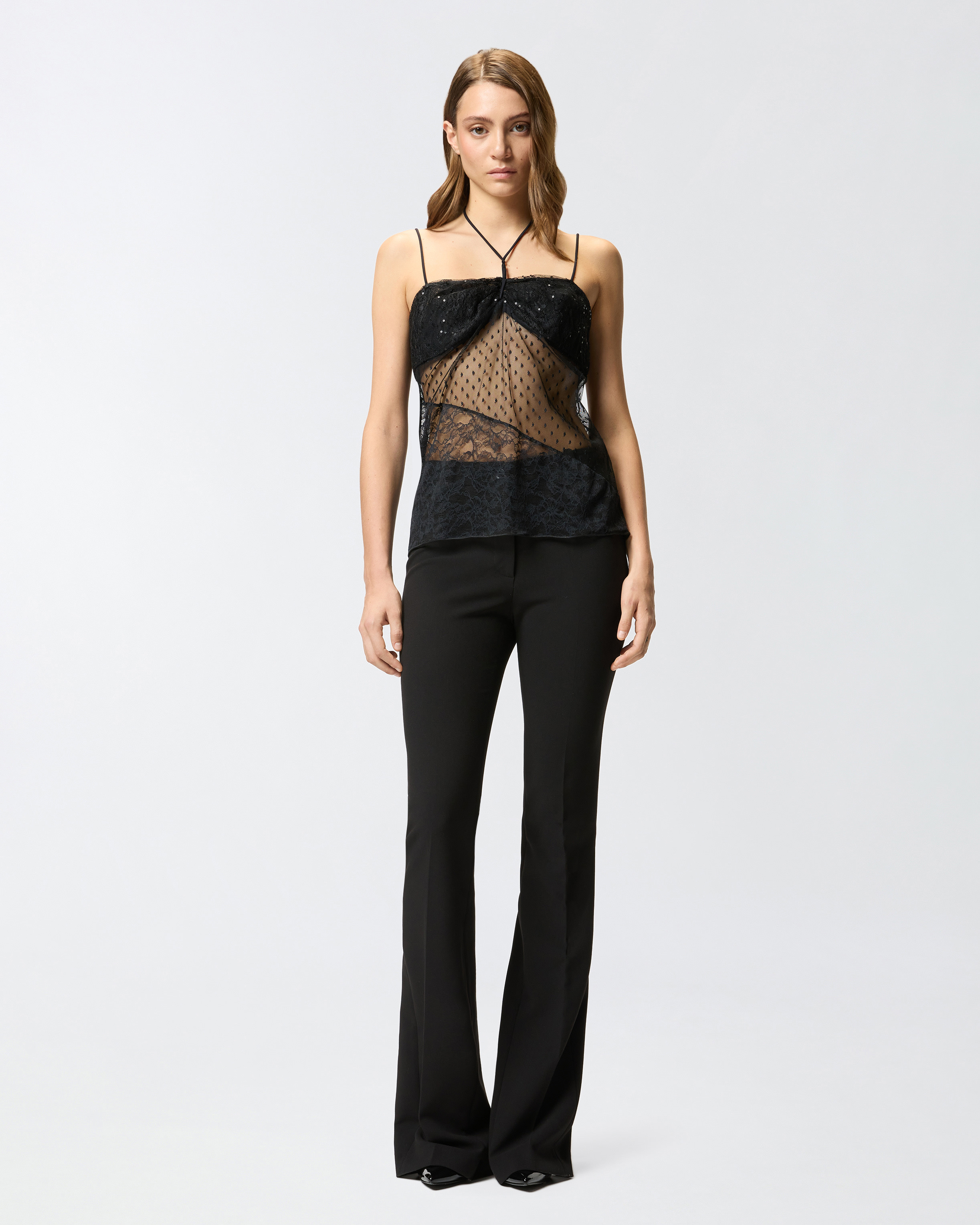 PATCHWORK-EFFECT LACE TOP - 3
