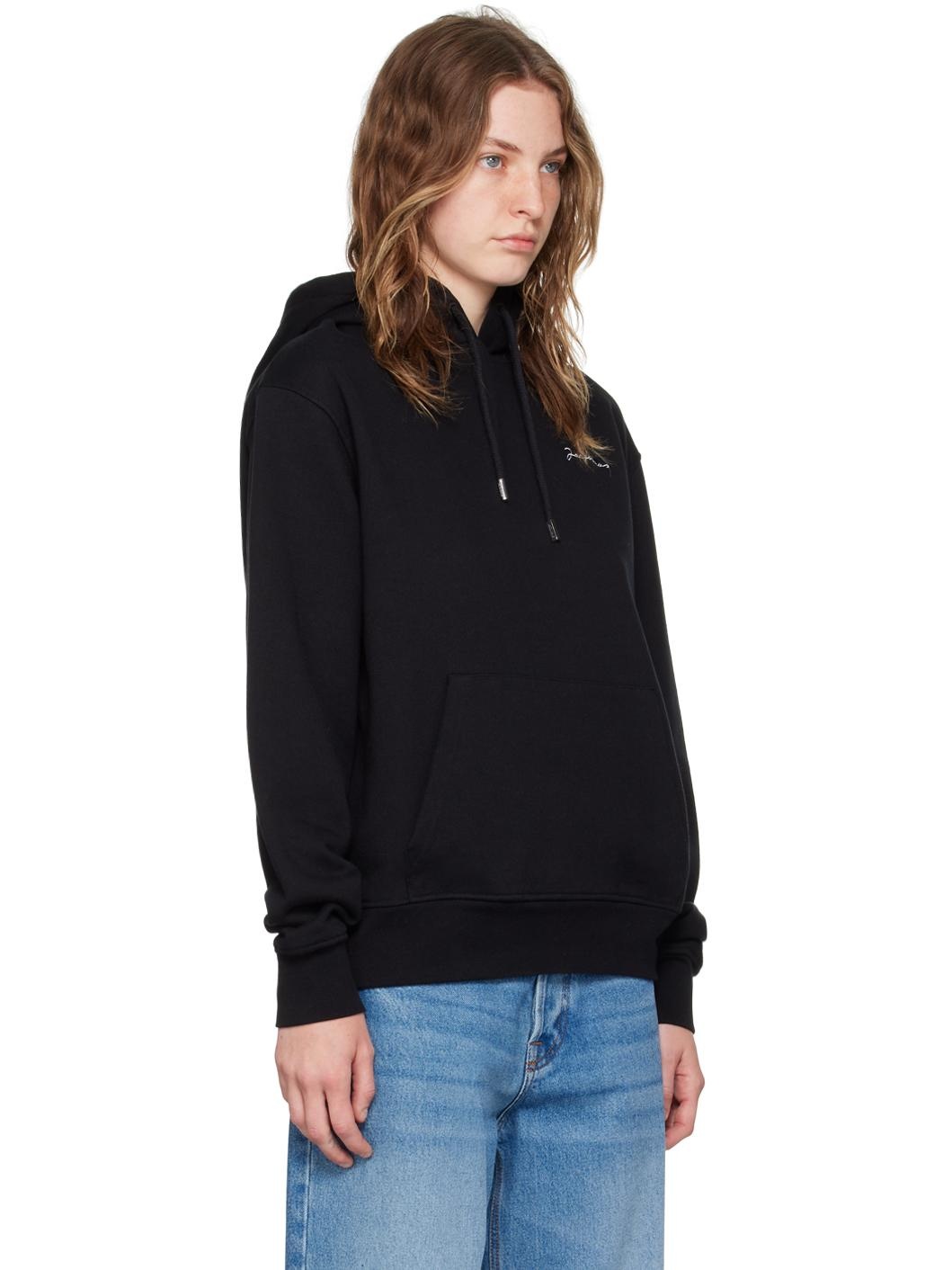 Black Les Classiques 'Le sweatshirt brodé' Hoodie - 2