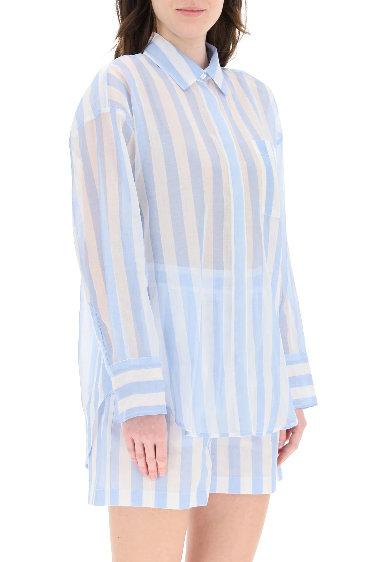 STRIPED ORGANZA SHIRT - 3