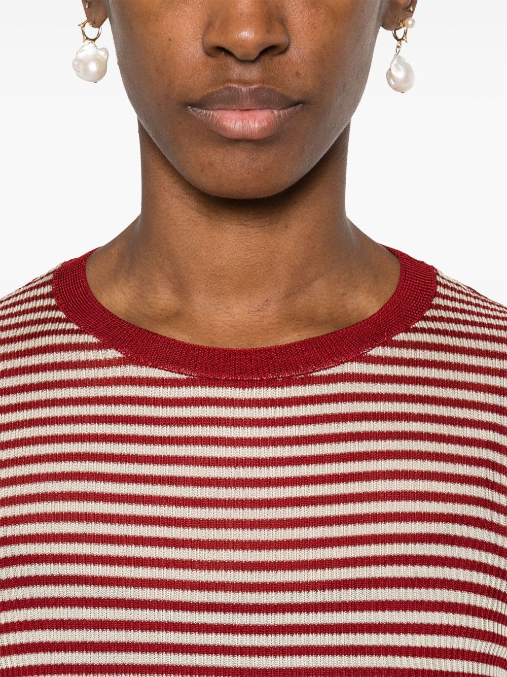 striped T-shirt - 5