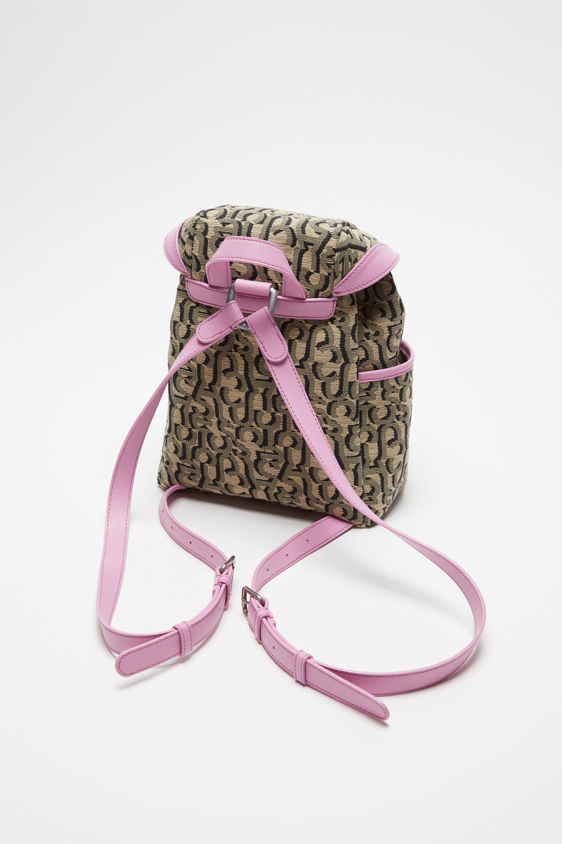 Mini backpack monogram - Beige/pink 5