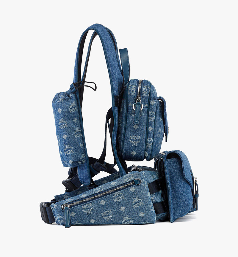 Aren Multi-Backpack in Monogram Denim Jacquard 4