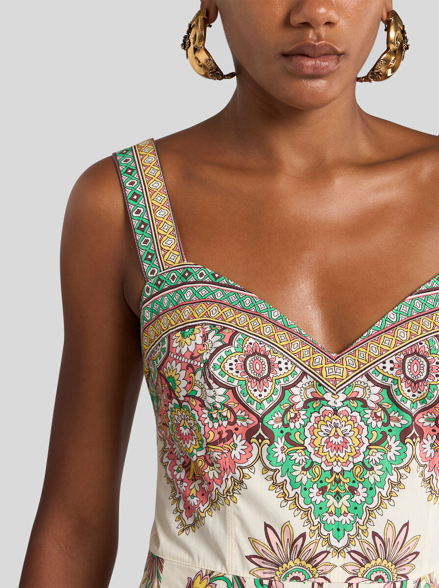 PRINTED COTTON MIDI DRESS - 2