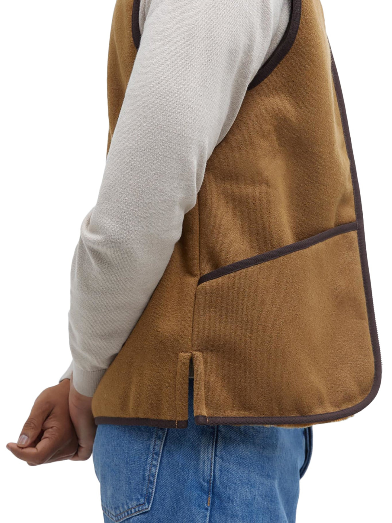 REVERSIBLE FLEECE VEST WITH ZIP - 5