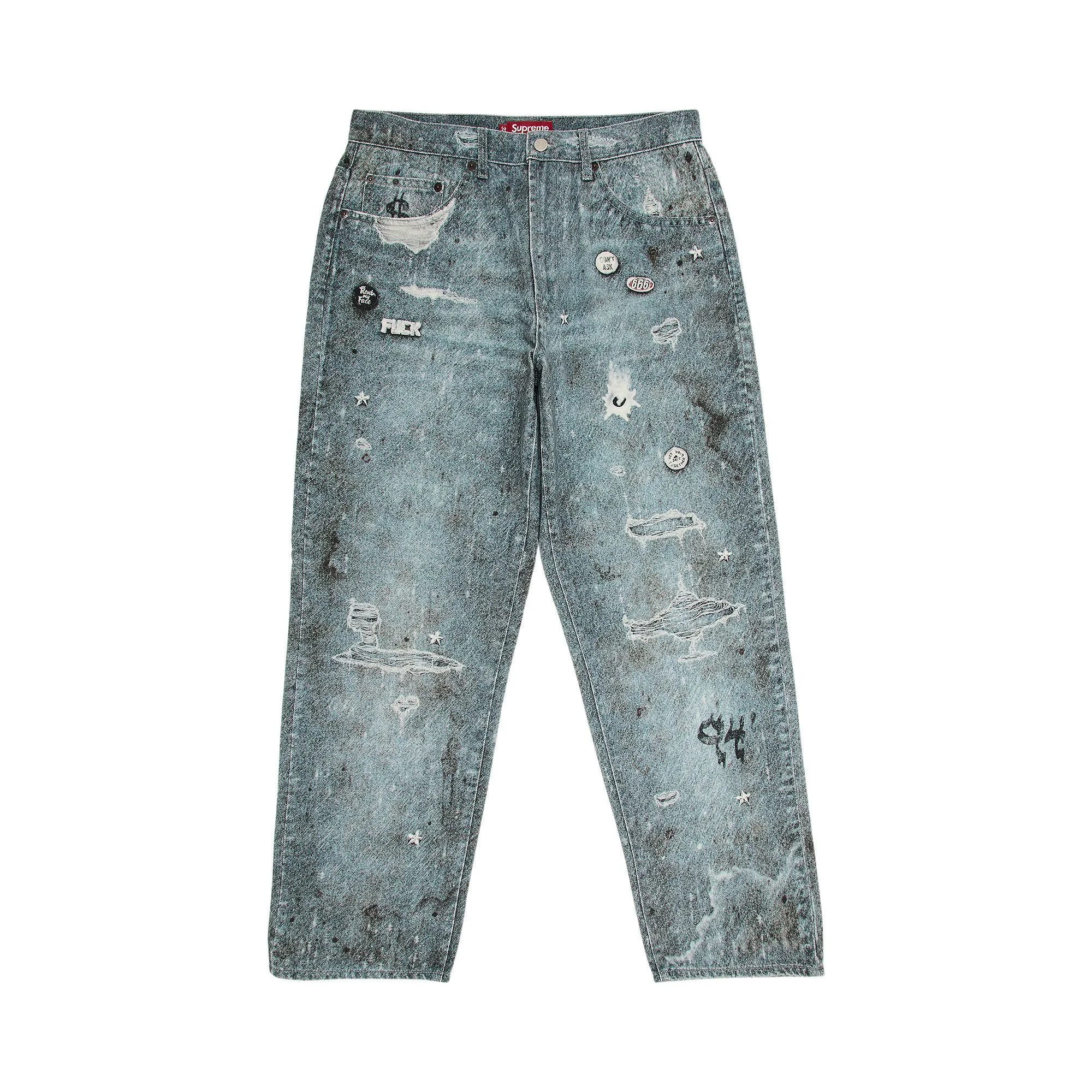Supreme HJR Trompe L'oeil Loose Fit Jean 'Blue' - 1