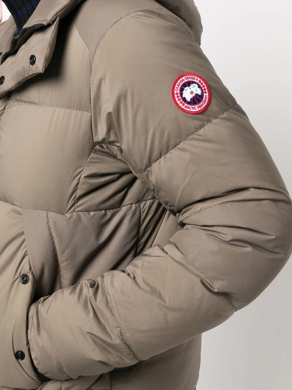 logo-patch puffer jacket - 5