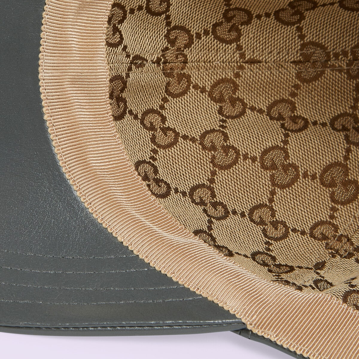 Leather baseball hat with Double G - 4