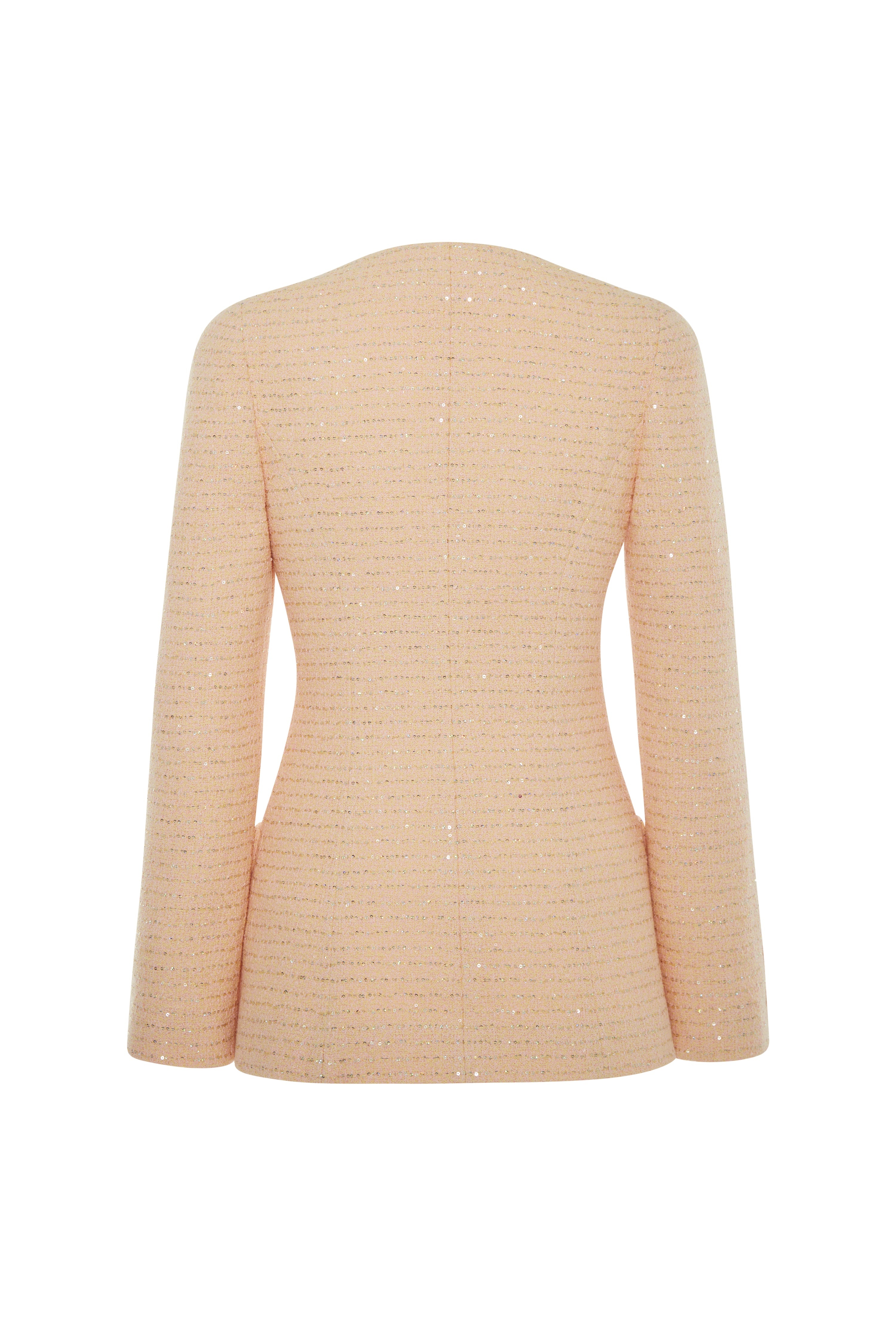 SEQUIN TWEED DOUBLE BREASTED JACKET - 2