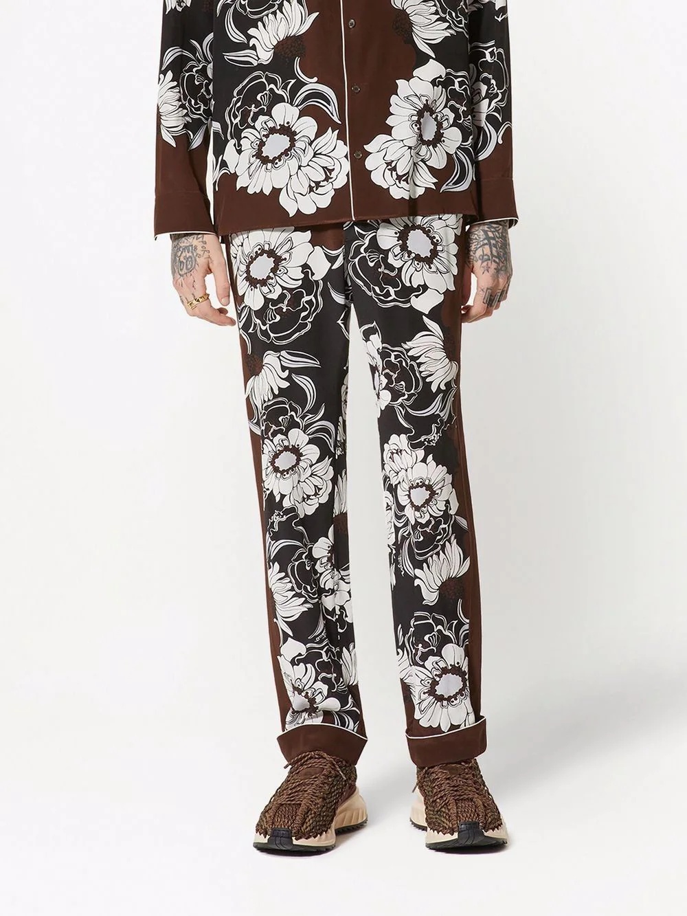 graphic-print elasticated-waist trousers - 3