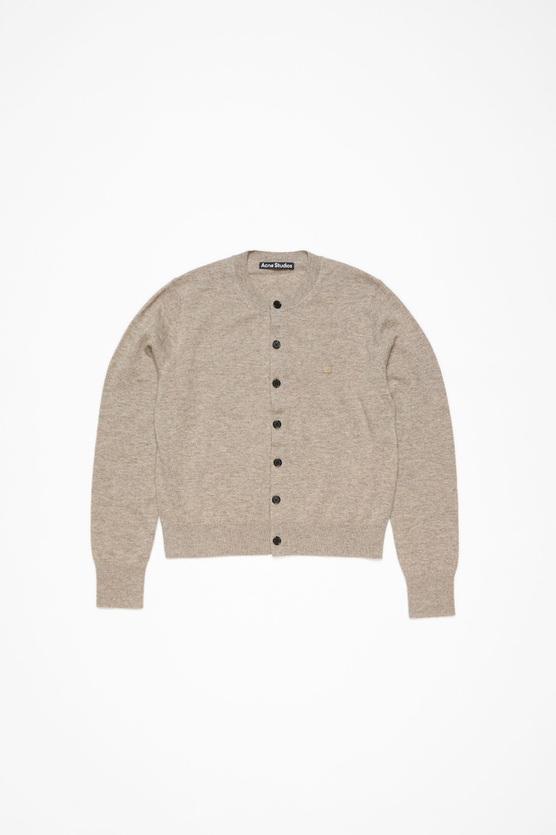 Acne Studios Fitted cardigan - yak wool - Greige melange outlook