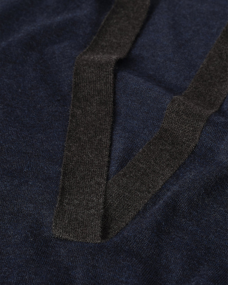 Dee Navy & Grey Superfine Cashmere Shirt 7