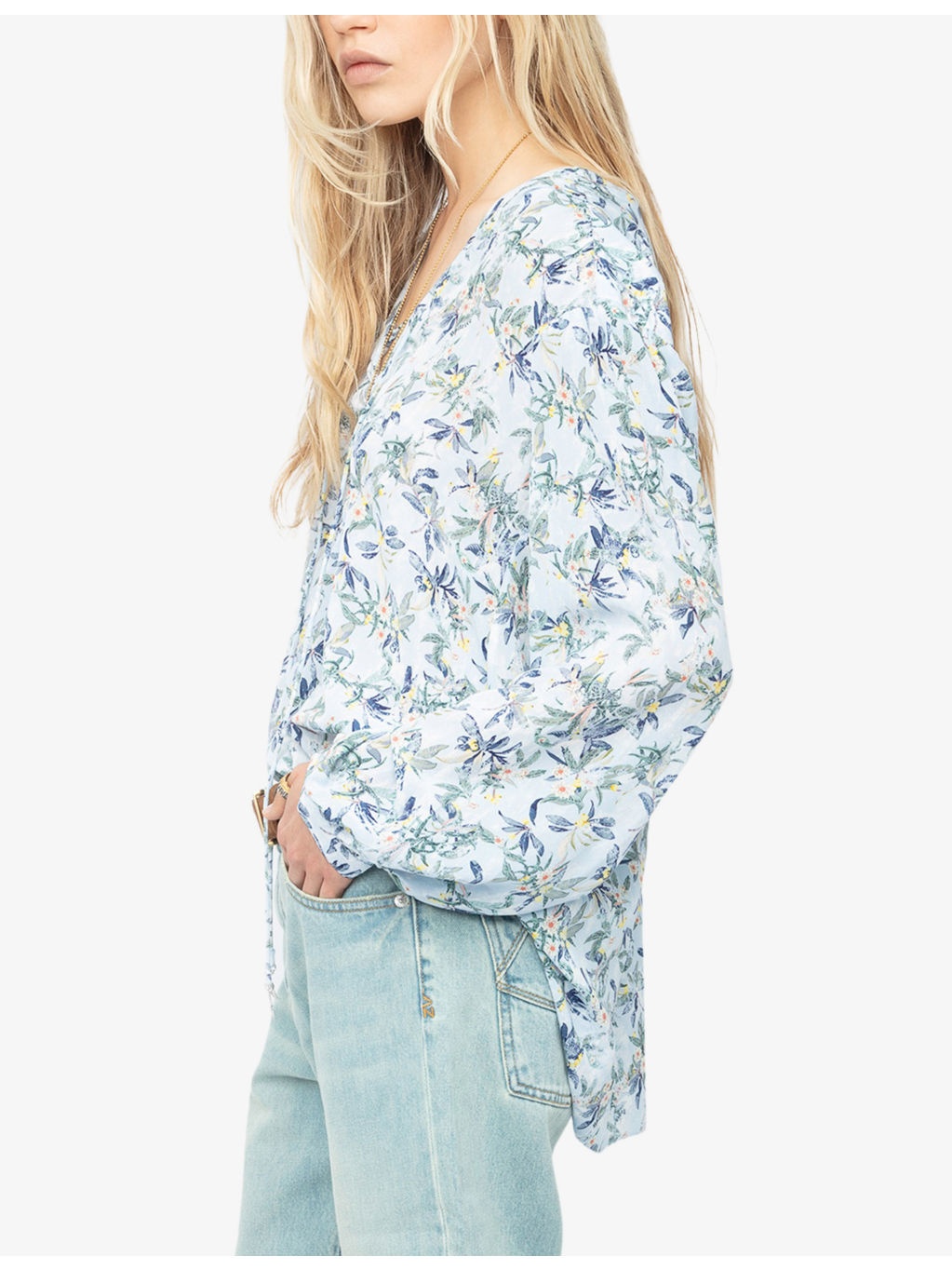 Tamela Floral-Print Tie-Neck Woven Blouse - 3