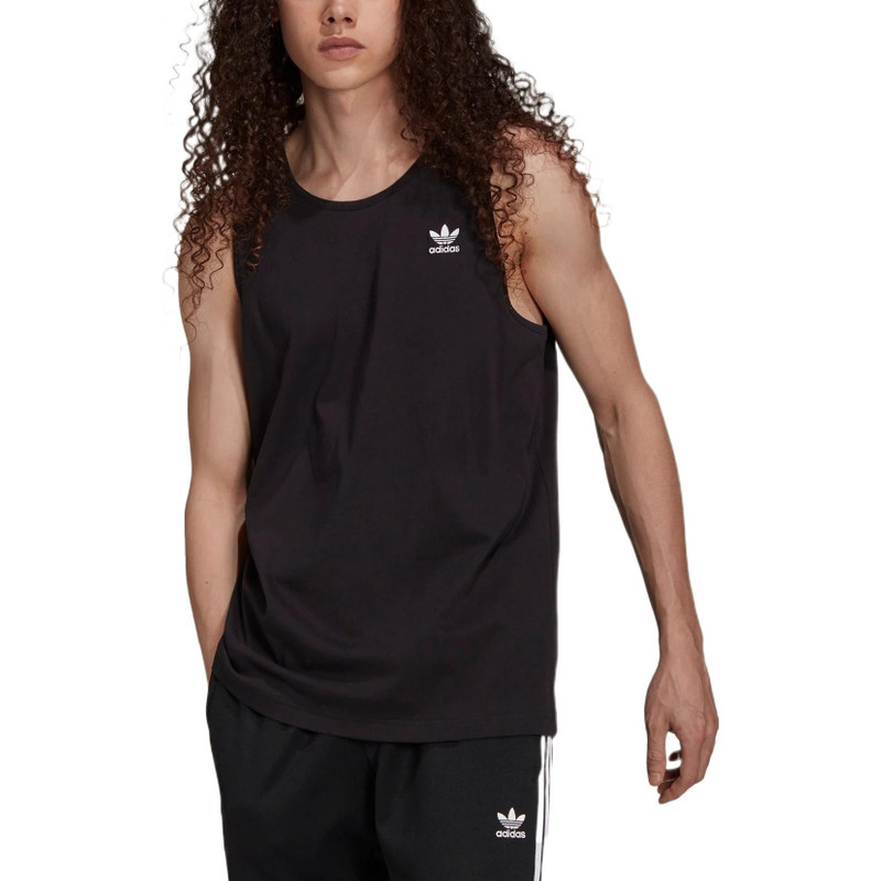 adidas adidas originals Solid Color Micro Mark Sports Training Breathable Vest Black H35498 outlook