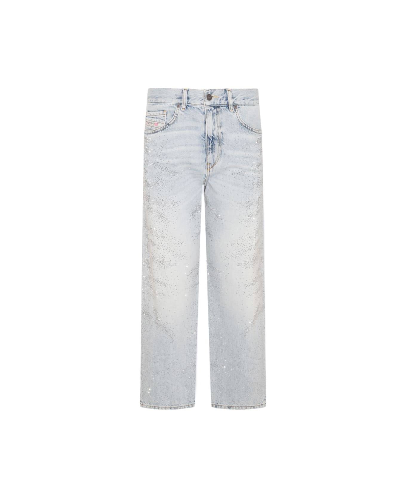 Light Blue Cotton Jeans - 1