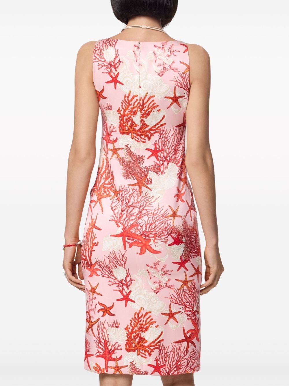 Barocco Sea silk slip dress - 4