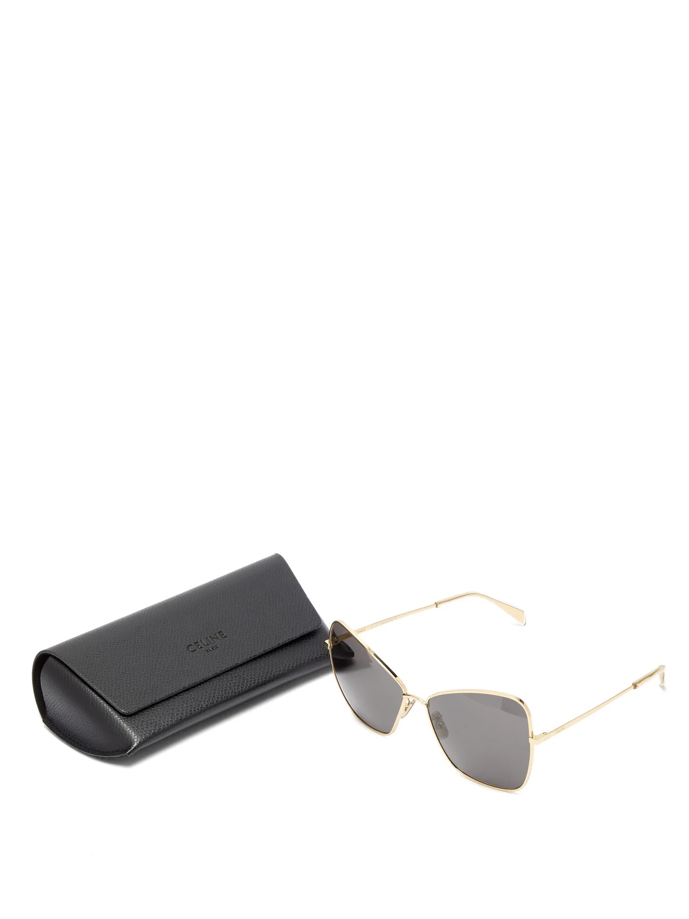 Oversized butterfly metal sunglasses - 5