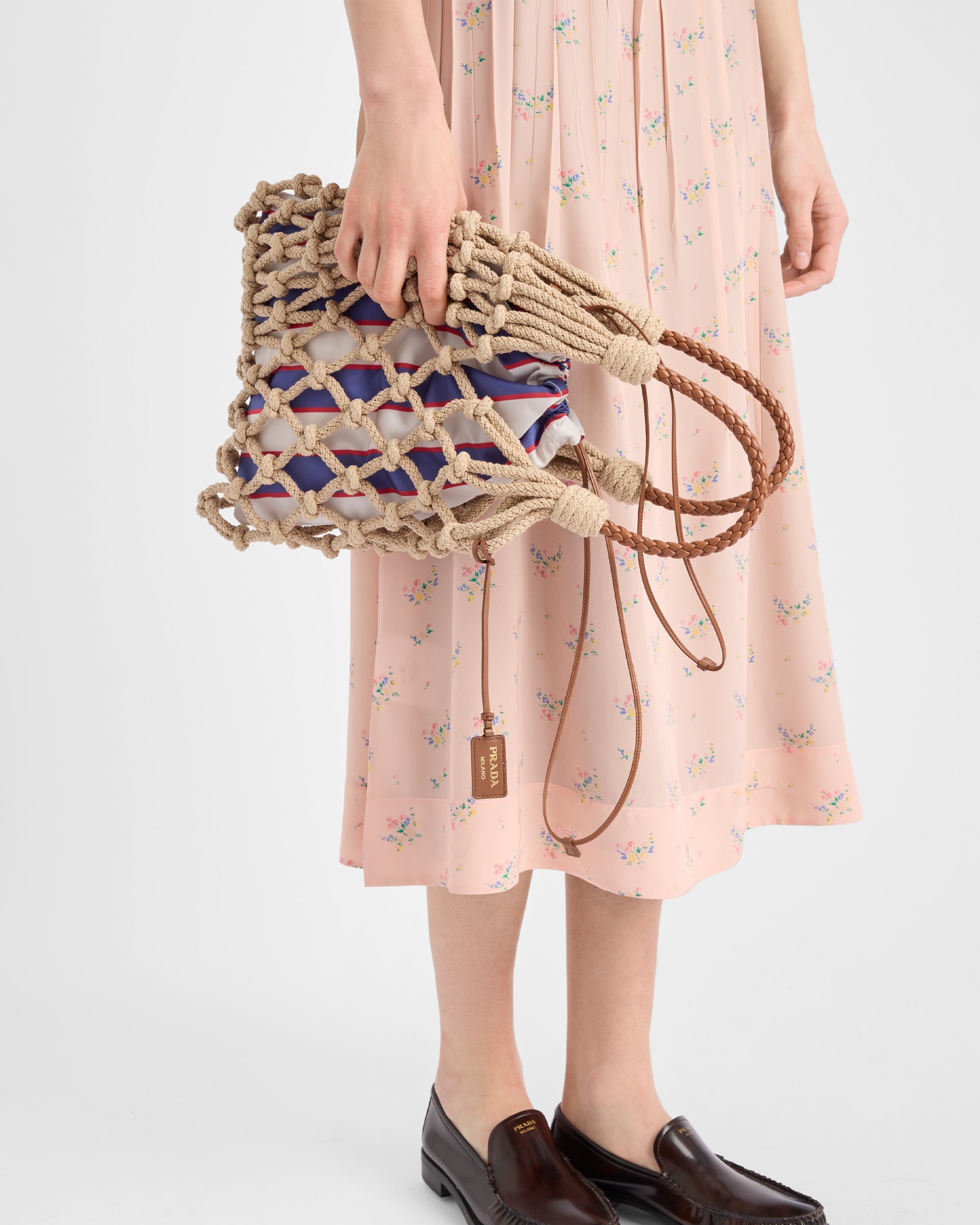 Prada Medium cotton macramé bag | REVERSIBLE