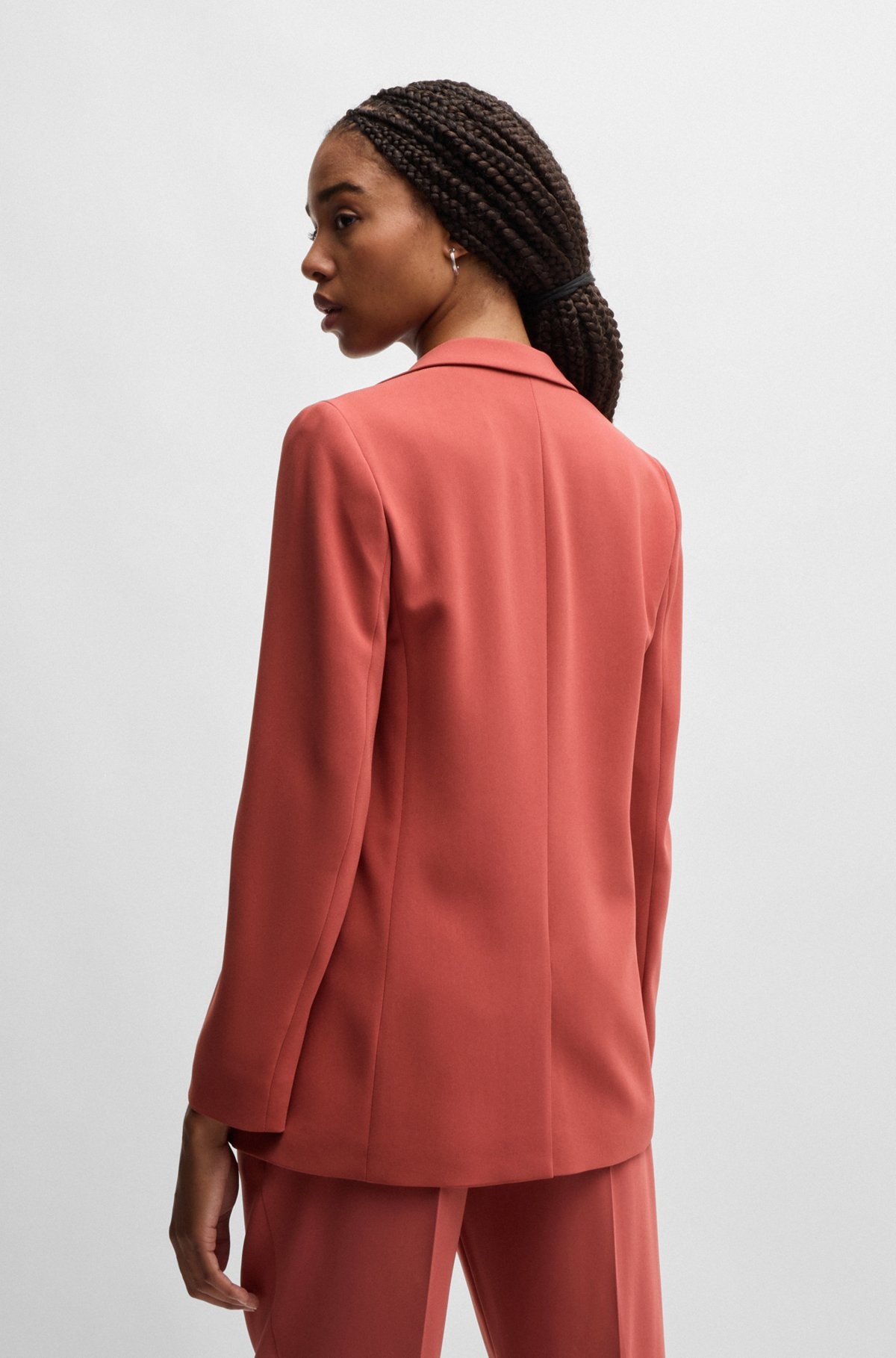 REGULAR-FIT JACKET IN CREASE-RESISTANT CREPE - 4