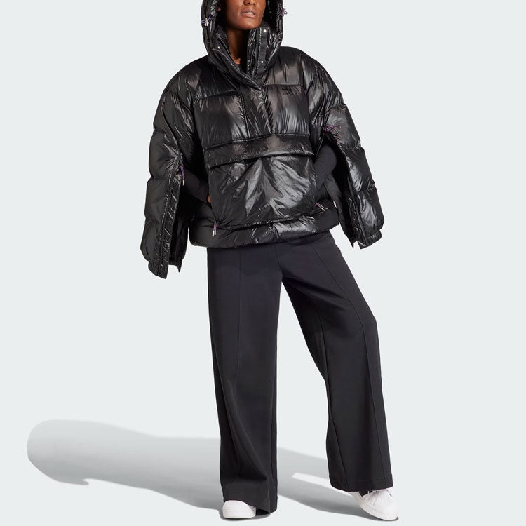 (WMNS) adidas Puffed Throw-Over Jacket 'Black' IR7115 - 3