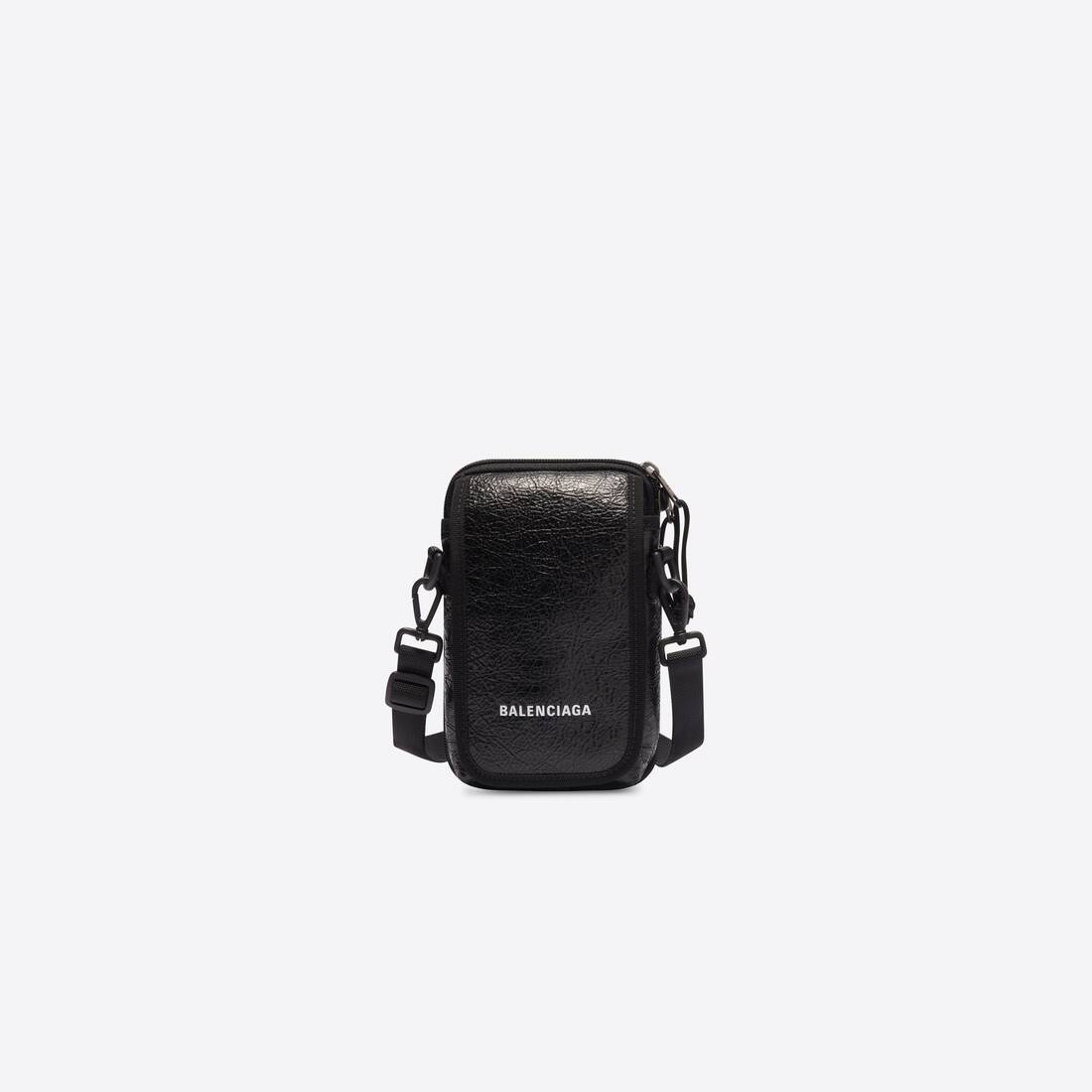 Men's Explorer Crossbody Pouch Bag in Black - 1