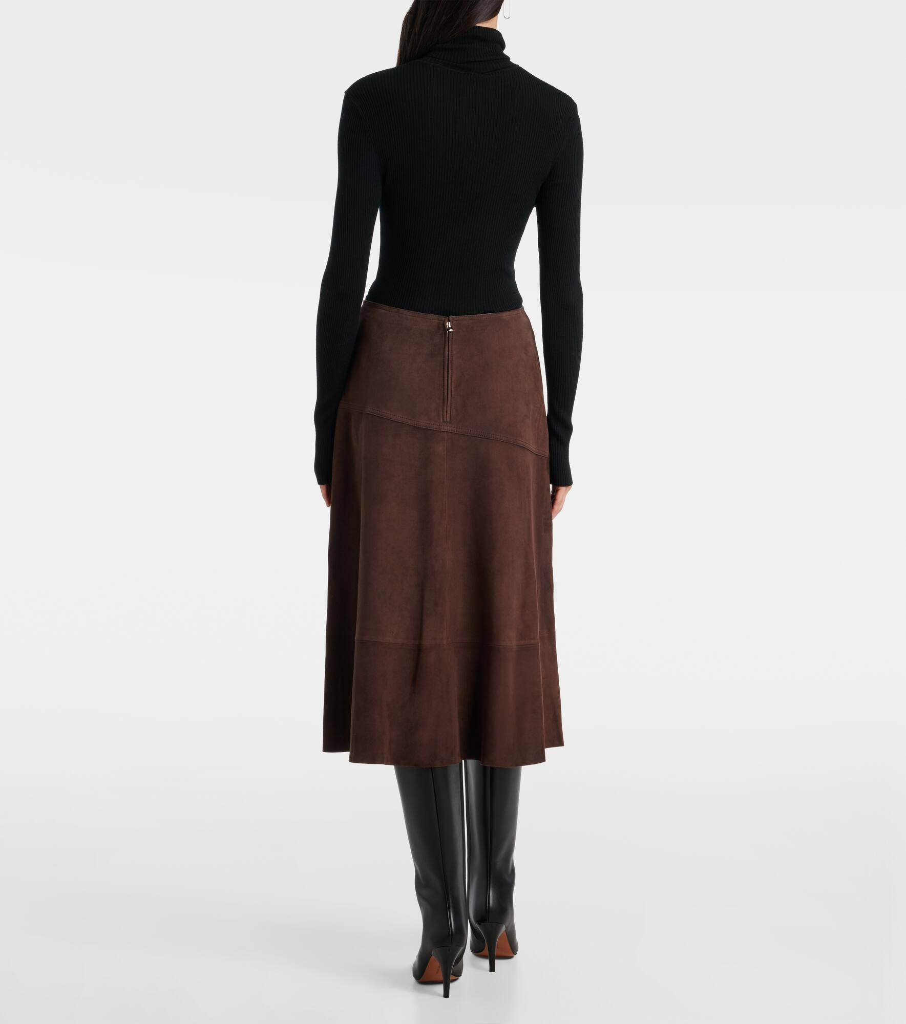 Suede midi skirt - 3
