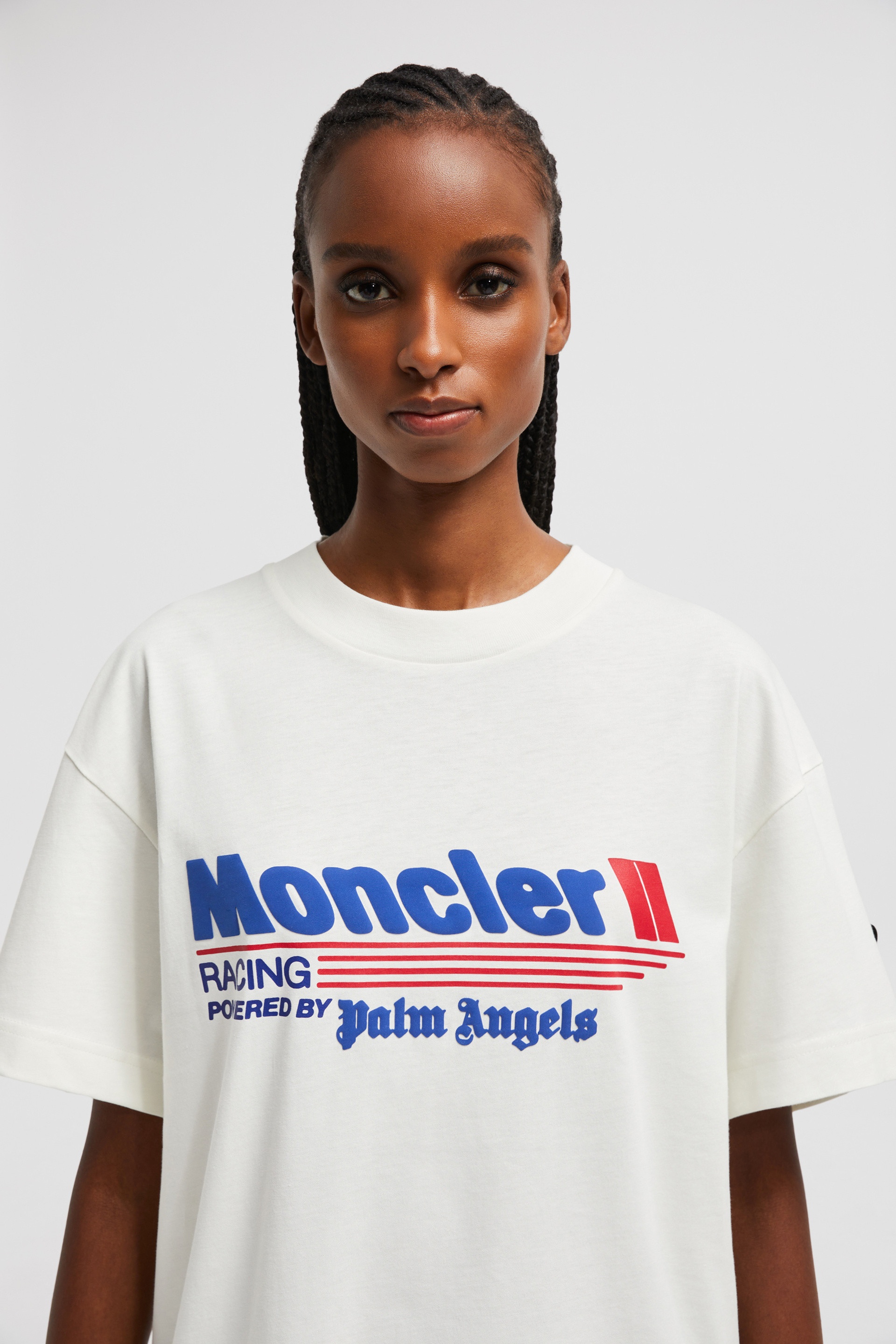 Moncler x Palm Angels Racing Logo Cotton T-Shirt - 7